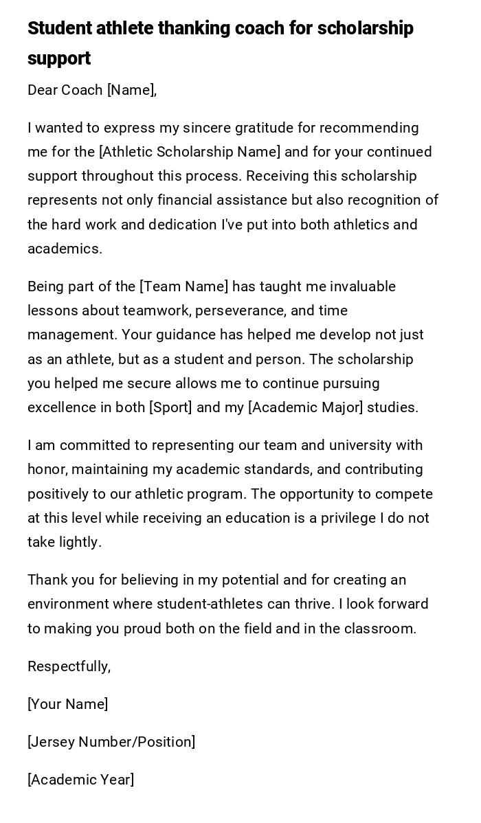Student athlete thanking coach for scholarship support Student athlete thanking coach for scholarship support