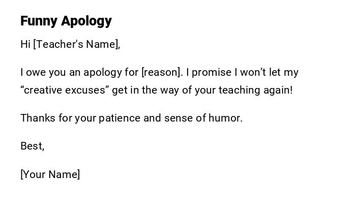 Funny Apology Funny Apology