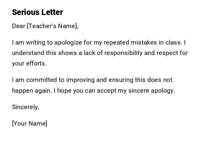 Serious Letter Serious Letter