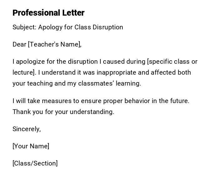 Professional Letter Professional Letter