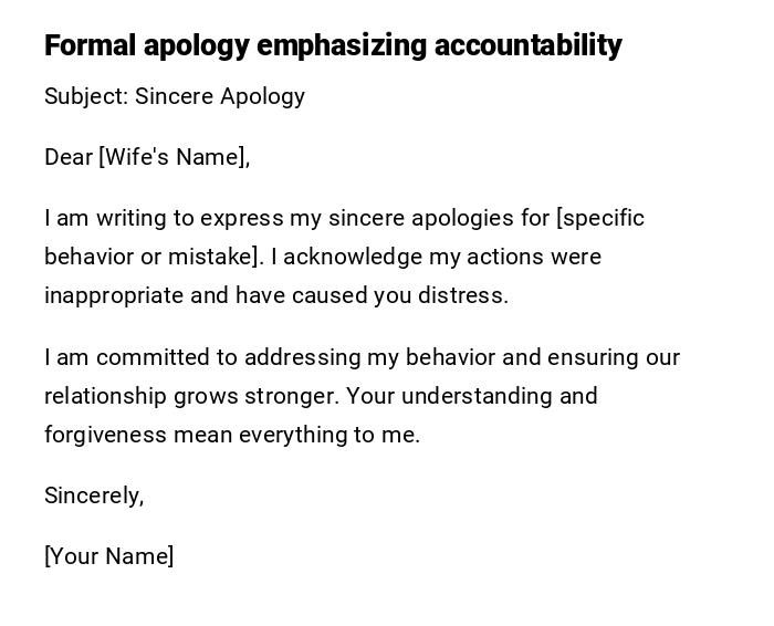 Formal apology emphasizing accountability Formal apology emphasizing accountability