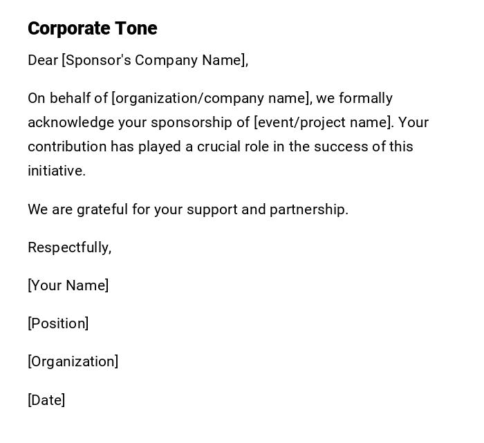 Corporate Tone Corporate Tone