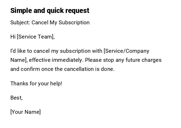 Simple and quick request