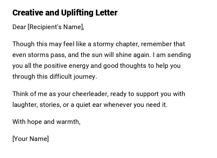 Creative and Uplifting Letter Creative and Uplifting Letter