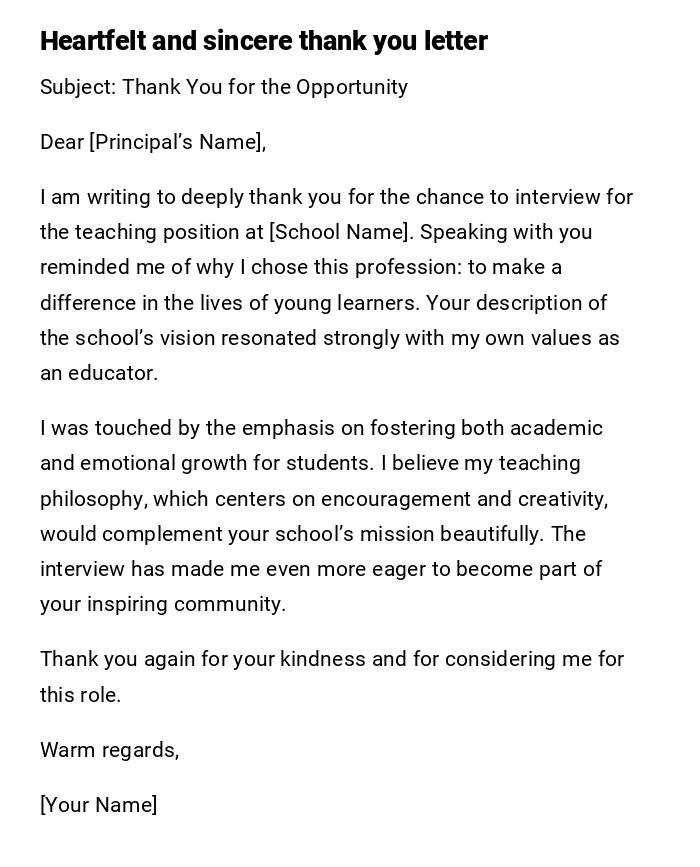 Heartfelt and sincere thank you letter Heartfelt and sincere thank you letter