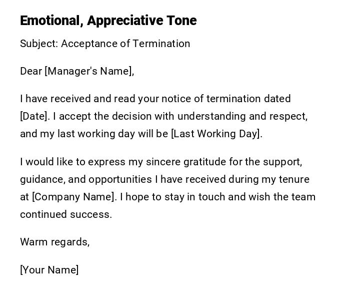 Emotional, Appreciative Tone Emotional, Appreciative Tone
