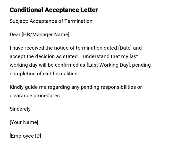 Conditional Acceptance Letter Conditional Acceptance Letter