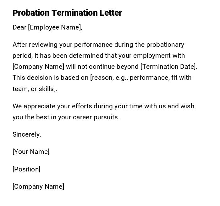 Probation Termination Letter