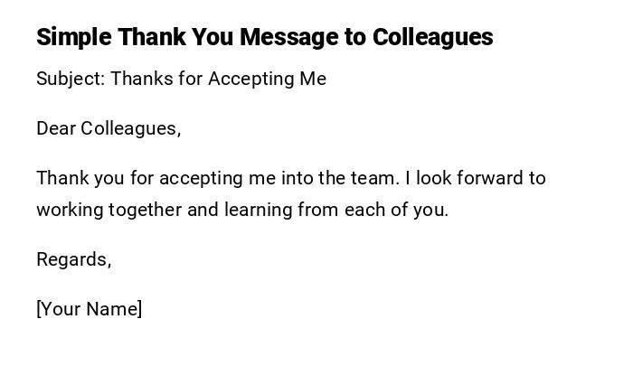 Simple Thank You Message to Colleagues Simple Thank You Message to Colleagues