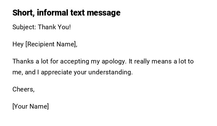 Short, informal text message Short, informal text message