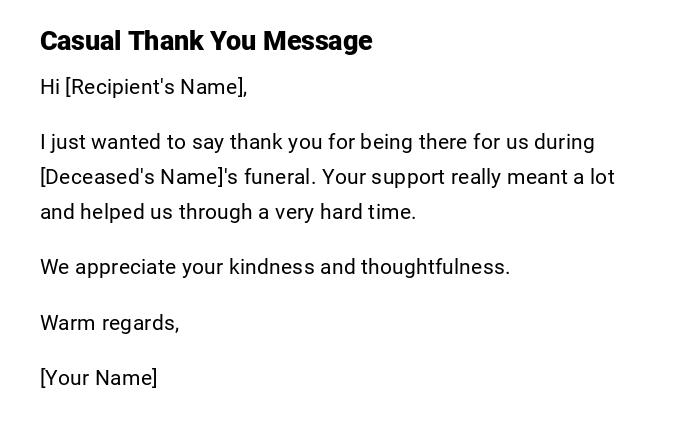 Casual Thank You Message Casual Thank You Message