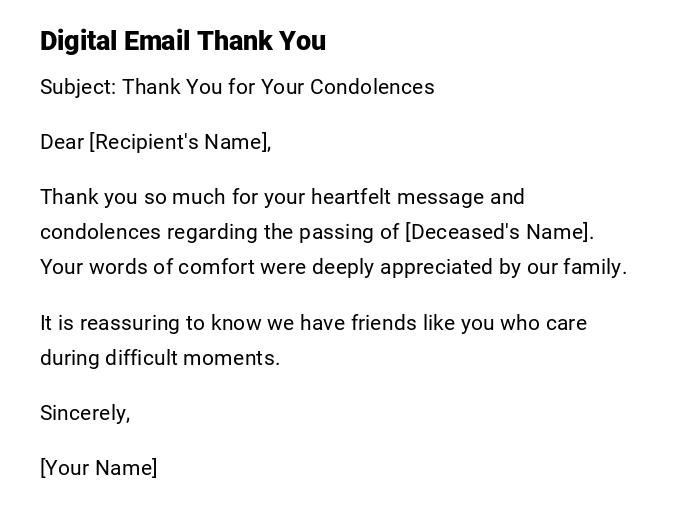 Digital Email Thank You Digital Email Thank You