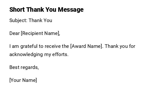 Short Thank You Message Short Thank You Message