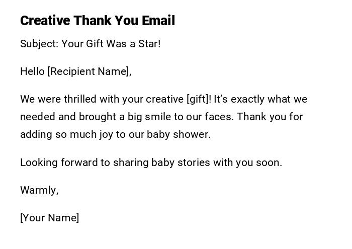 Creative Thank You Email