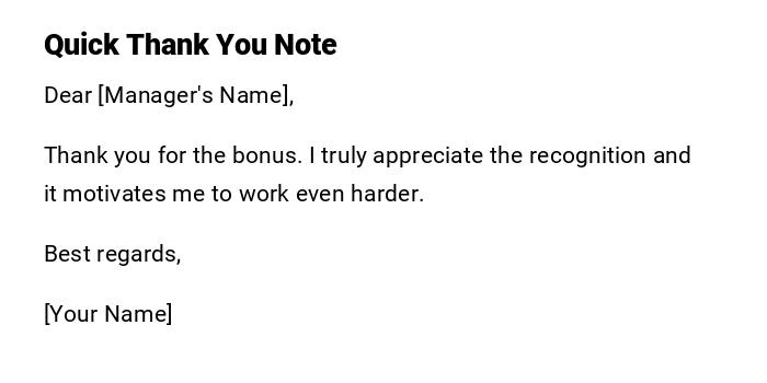Quick Thank You Note Quick Thank You Note