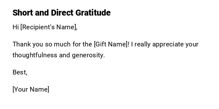 Short and Direct Gratitude Short and Direct Gratitude