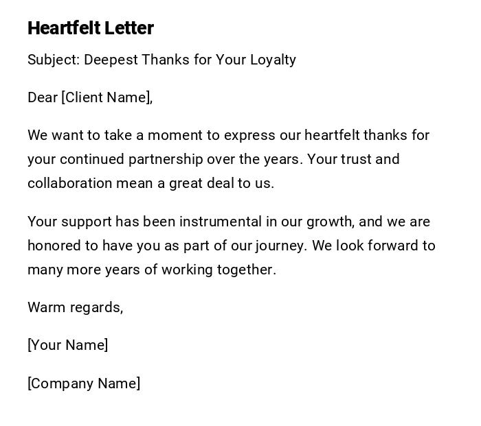Heartfelt Letter