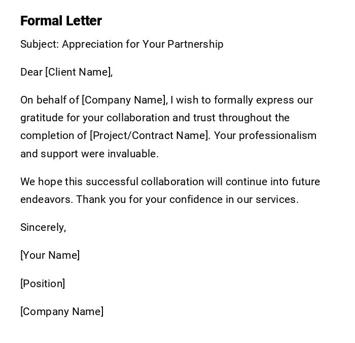 Formal Letter
