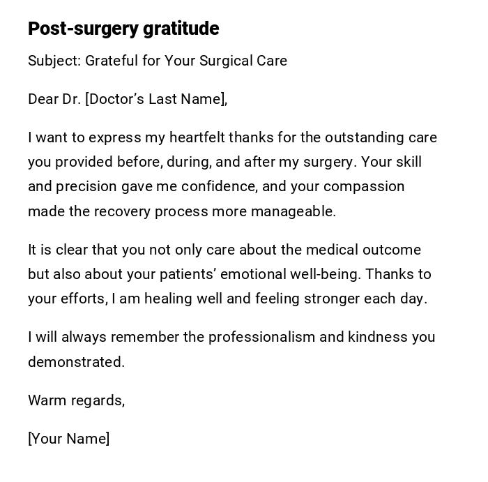 Post-surgery gratitude Post-surgery gratitude