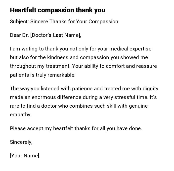 Heartfelt compassion thank you Heartfelt compassion thank you