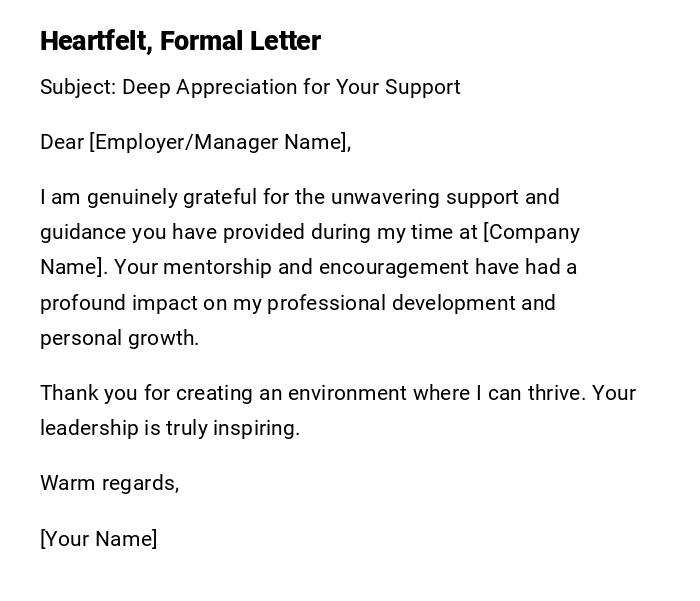 Heartfelt, Formal Letter Heartfelt, Formal Letter