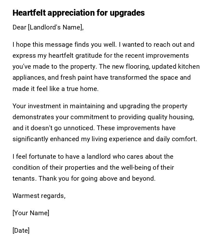 Heartfelt appreciation for upgrades Heartfelt appreciation for upgrades