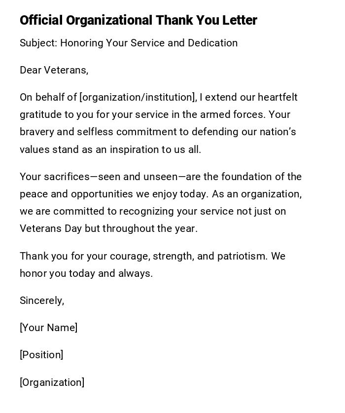 Official Organizational Thank You Letter Official Organizational Thank You Letter