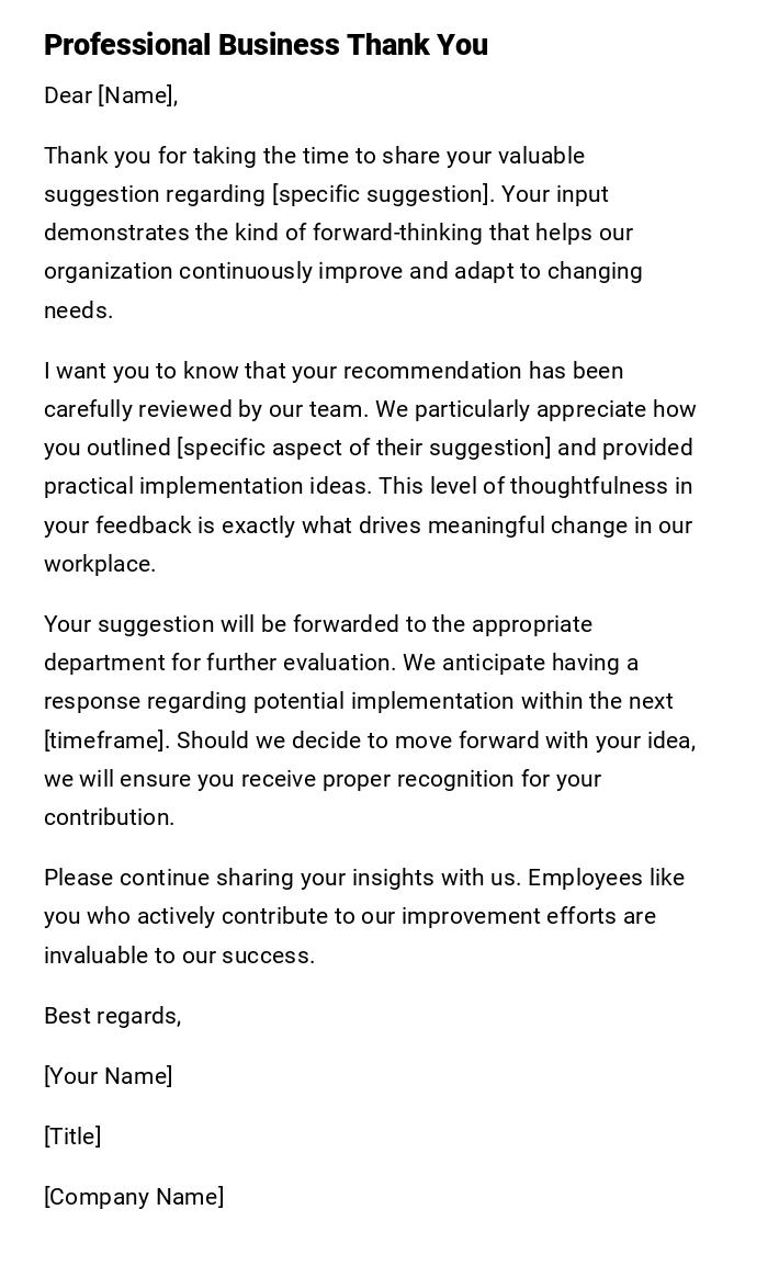 Professional Business Thank You Professional Business Thank You