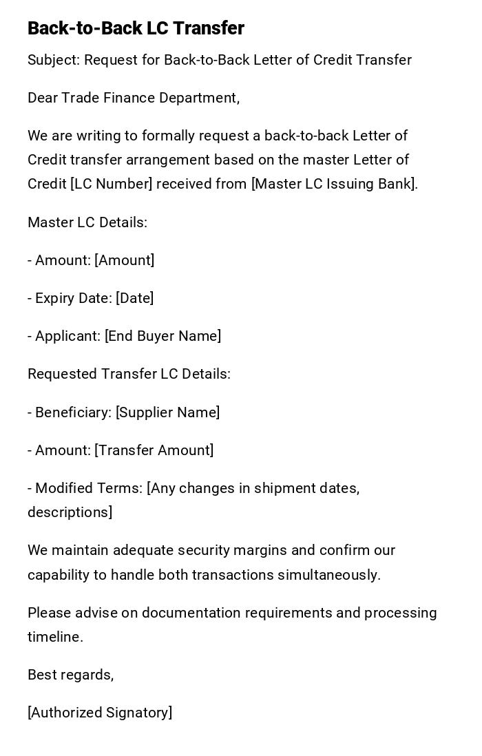 Back-to-Back LC Transfer