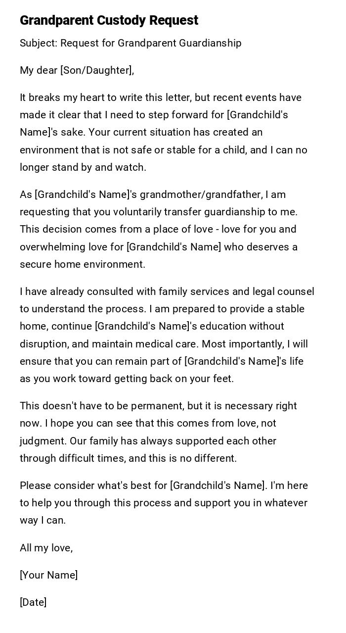 Grandparent Custody Request