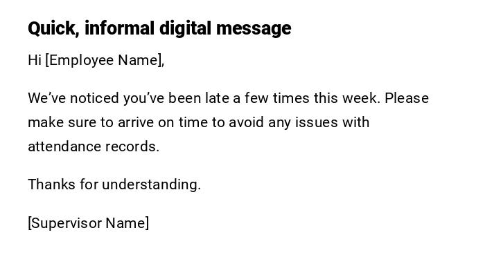Quick, informal digital message Quick, informal digital message