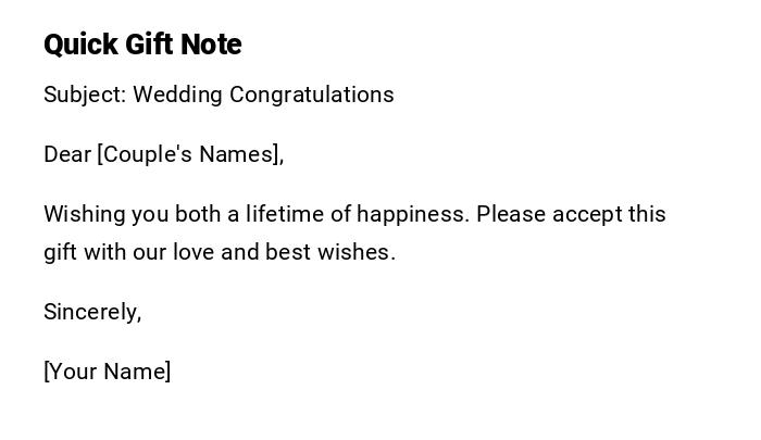 Quick Gift Note