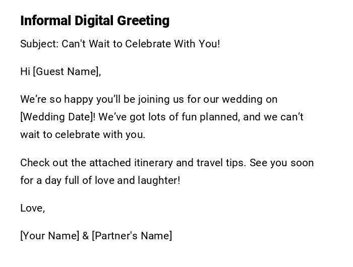 Informal Digital Greeting Informal Digital Greeting