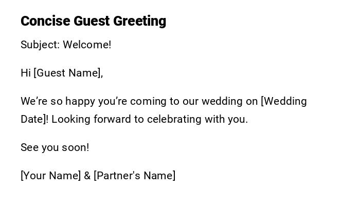 Concise Guest Greeting Concise Guest Greeting