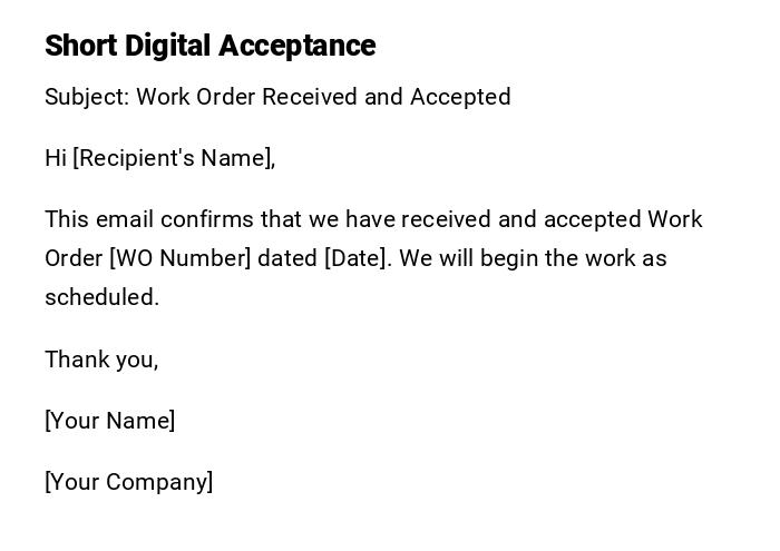 Short Digital Acceptance Short Digital Acceptance