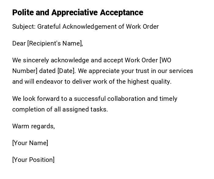 Polite and Appreciative Acceptance Polite and Appreciative Acceptance